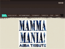 Tablet Screenshot of mammamaniaabbatribute.com